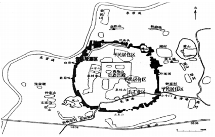 良渚古城示意图图片